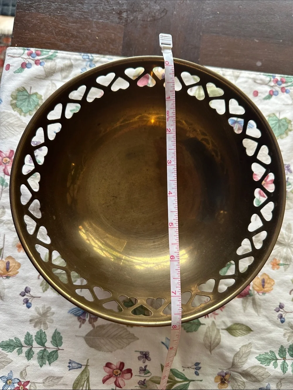 Brass Heart Cutout Decorative Bowl